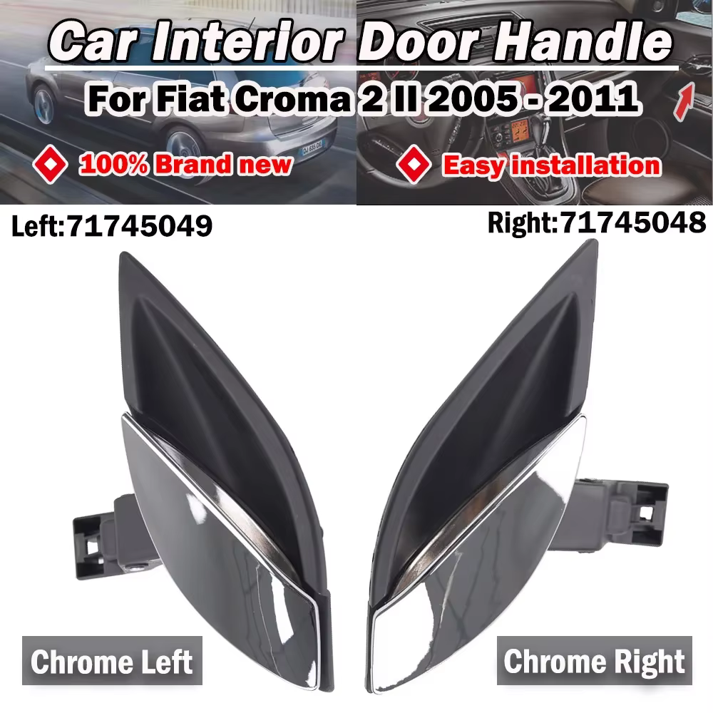 Poignée de porte intérieure avant et arrière, côté droit, magasins d'accessoires de voiture, Fiat Croma 2 II, 2005, 2006, 2007, 2008, 2009, 2010, 2011