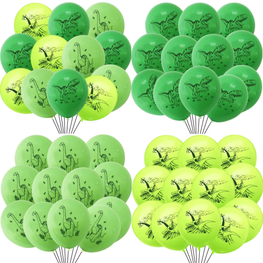 Bouquet de ballons en Latex dinosaure, Jungle Dino, fournitures de fête d'anniversaire, décorations de réception-cadeau pour bébé, fête jurassique, 12 pièces