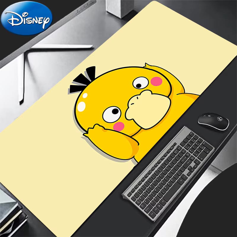 Tapis de souris de jeu P-Pokemon Psyduck, 90x40cm, pour ordinateur de bureau, pour joueur, pour CS GO, bureau, ordinateur portable, kawaii, en caoutchouc