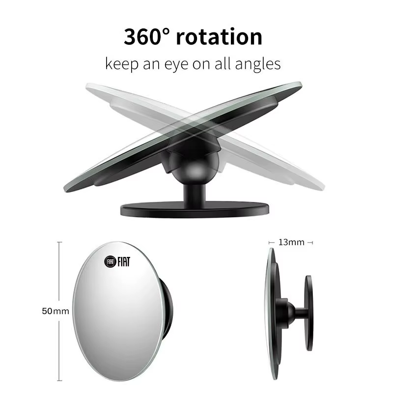 Rétroviseur de voiture 360 ° Petit miroir rond, accessoires automobiles pour FIAT 500 Ducato Panda Grande Punto Tipo Abarth Pulse 600 500L