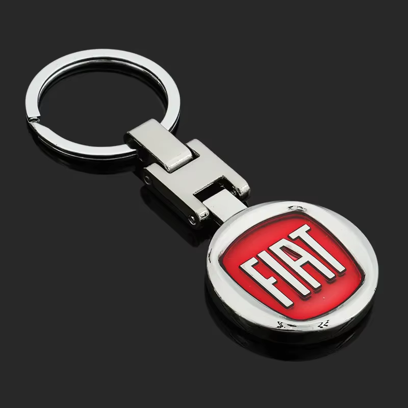 Porte-clés emblème de voiture, accessoires de style automobile pour FIAT 500 Ducato Panda Grande Punto Tipo Abarth Pulse Strada 600 Abarth