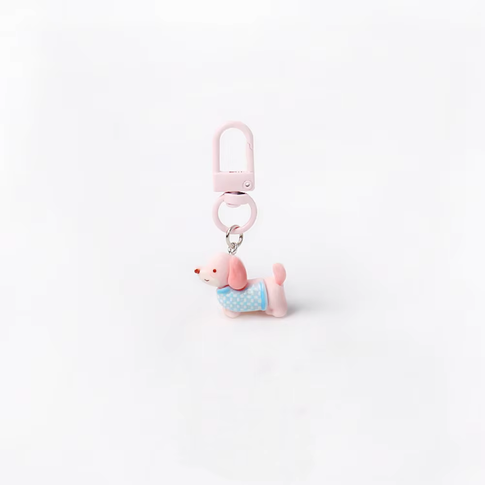 Porte-clés créatif et exagéré pour chiot, accessoires de dessin animé pour chien, pendentif de Simulation mignon pour sac à main