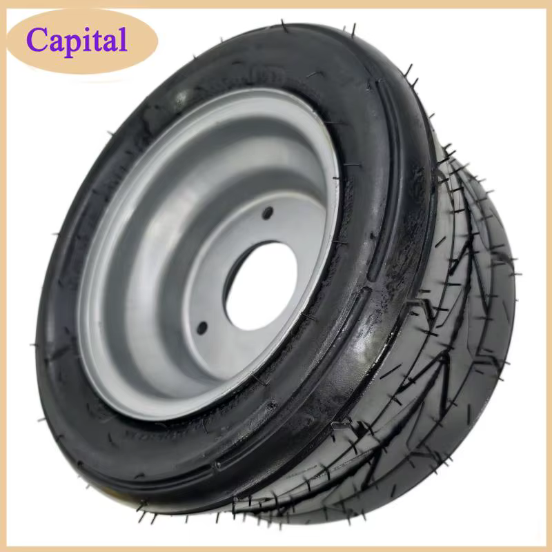 Roue durable 10x6.00-6, pneu gonflable avec jante pour remplacement de roue de scooter