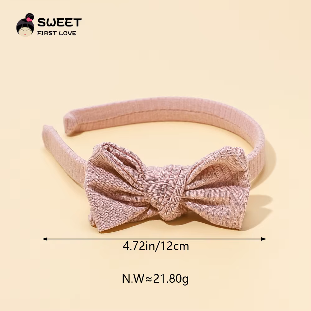 Accessoires pour nouveau-nés, enfants en bas âge, bébé fille et garçon, bandeau de couleur unie, cerceau pour cheveux, nœud atmosphérique Simple, accessoires pour cheveux