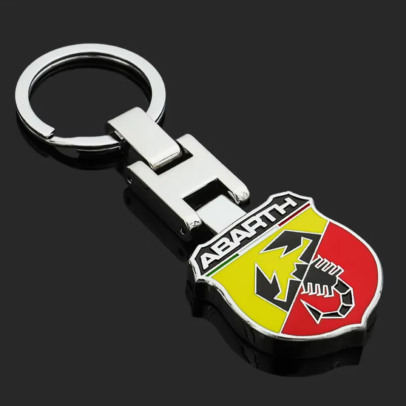 Porte-clés emblème de voiture, accessoires de style automobile pour FIAT 500 Ducato Panda Grande Punto Tipo Abarth Pulse Strada 600 Abarth