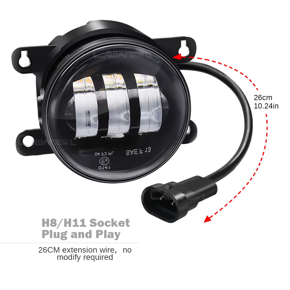 2 pièces 30W H11 LED antibrouillard accessoires pour Fiat Ducato (250 _, 290 _) 2006-2023 voiture gauche + droite antibrouillard DRL style