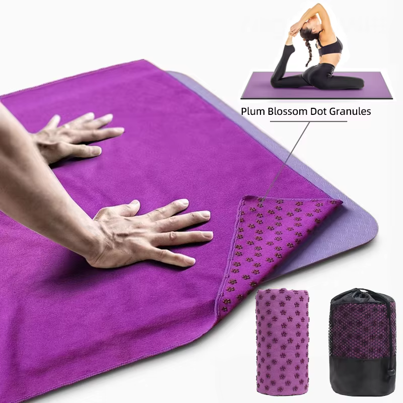 Serviette de yoga antidérapante