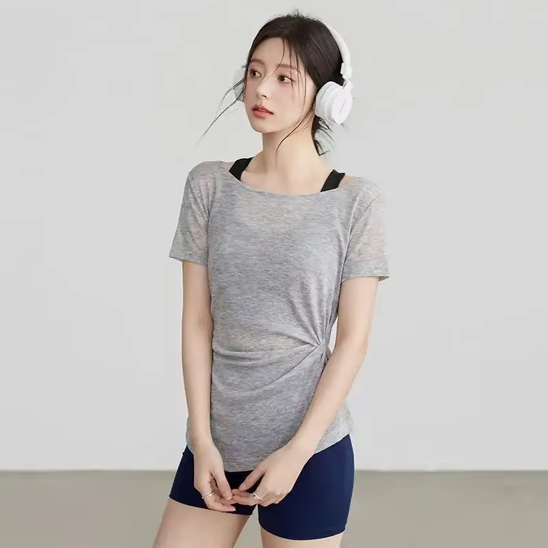Vêtements de yoga, t-shirt à manches courtes pour l'été