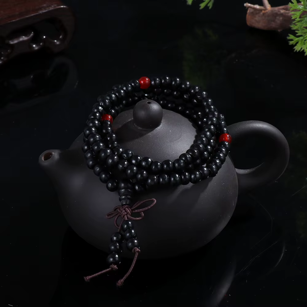 Bracelet Mala bouddhiste en bois de santal pour hommes et femmes