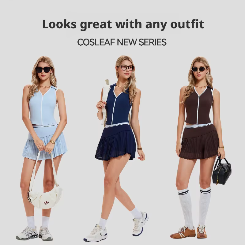 Jupe de tennis pour femme, sensation seconde peau, avec poche, légère, respirante, pour entraînement, course, fitness, golf, athlétisme, mini-jupe