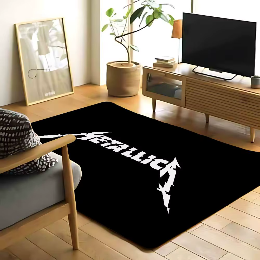 Musique Cool m-métalica tapis célèbre sur Internet pour salon canapé décor tapis moderne tapis de sol pour hommes chambre tapis de zone durables