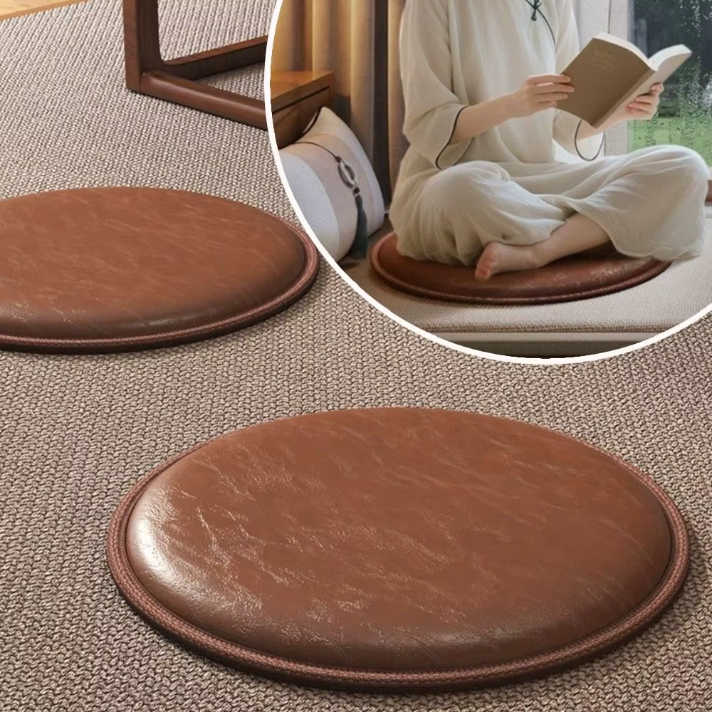 Coussin Zafu en cuir épais antidérapant