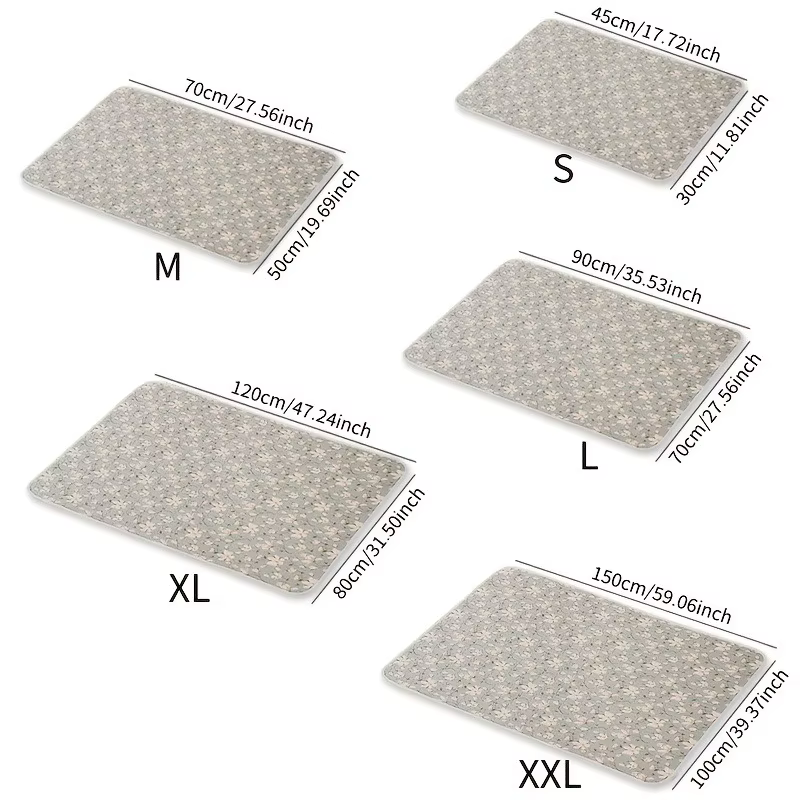 Tapis d'entraînement pour chien extra large et lavable, réutilisable, fabriqué en fibre de polyester durable, parfait pour les chiots, les animaux âgés et les animaux incontinents.