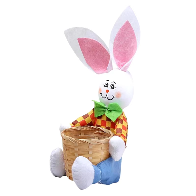 ABYN-décorations de pâques, panier de pâques lapin mignon, œufs, bonbons, cadeaux, sac de rangement, décoration de fête Durable