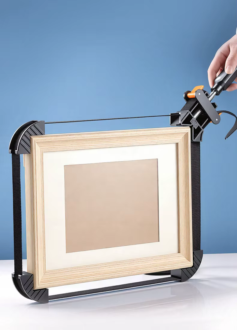 Serre-joints à sangle pour le travail du bois – Serre-joints à libération rapide avec poignée ergonomique, pince réglable pour cadre photo, sangle de 4/6 m