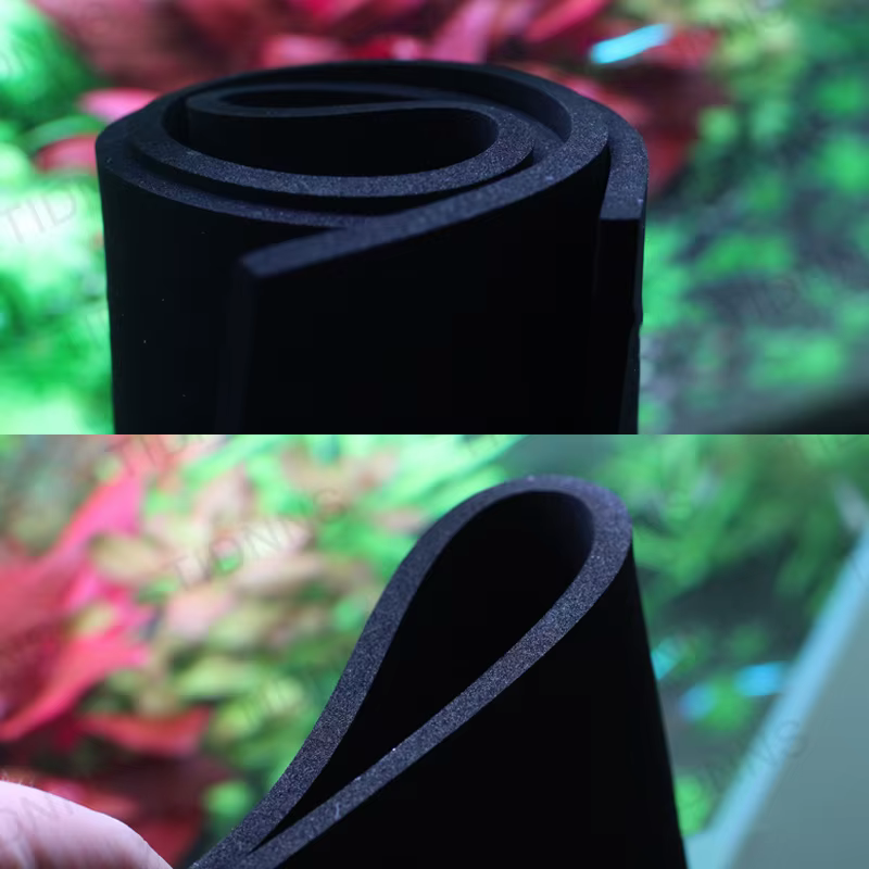 Tapis antidérapant pour Aquarium, absorbant les chocs, silencieux, épais, noir, pour aquarium de tortues, aménagement paysager, isolation environnementale
