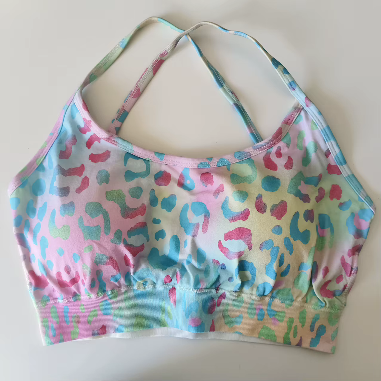 WANAYOU Soutien-gorge de yoga imprimé floral pour femme