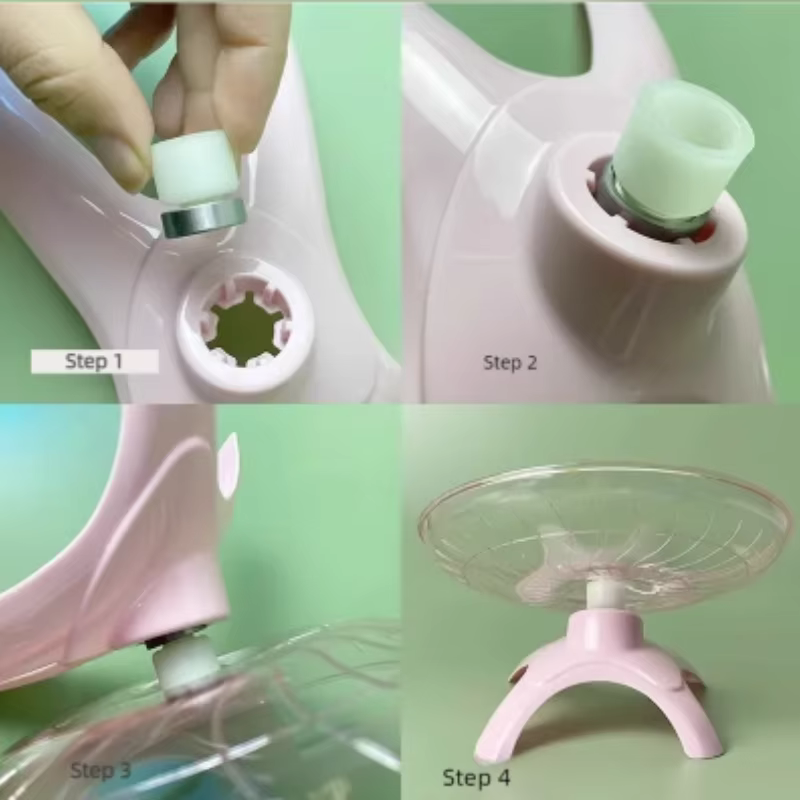 Roue motrice silencieuse pour petits animaux – Équipement d'exercice silencieux et sûr, idéal pour les Hamsters, les souris, les perroquets et autres petits animaux