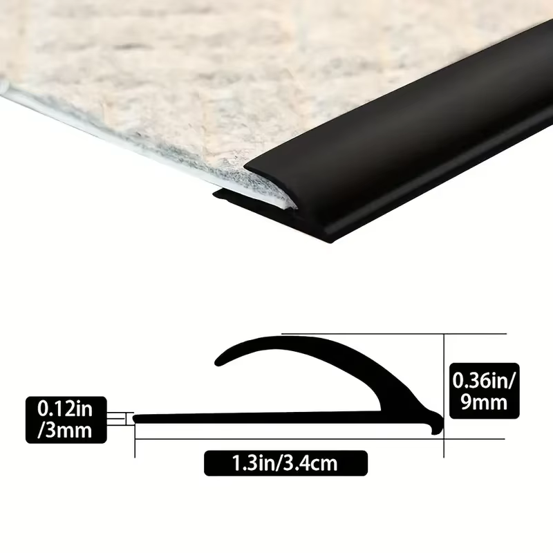 1 pièce Bande de finition de tapis auto-adhésive flexible de 1M/2M