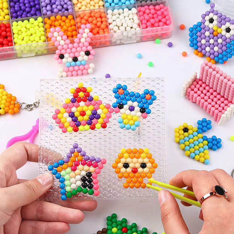 10 couleurs 1000 perles magiques de brume d'eau magique à la main bricolage perles magiques Puzzle éducatif jouets pour enfants