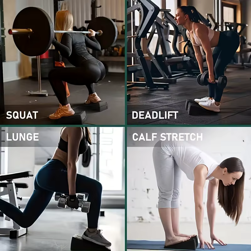 3 pièces/ensemble briques de Yoga Squat blocs de cale bloc rampe Deadlift planche inclinée réglable antidérapant mollet pied civière pour exercice salle de sport