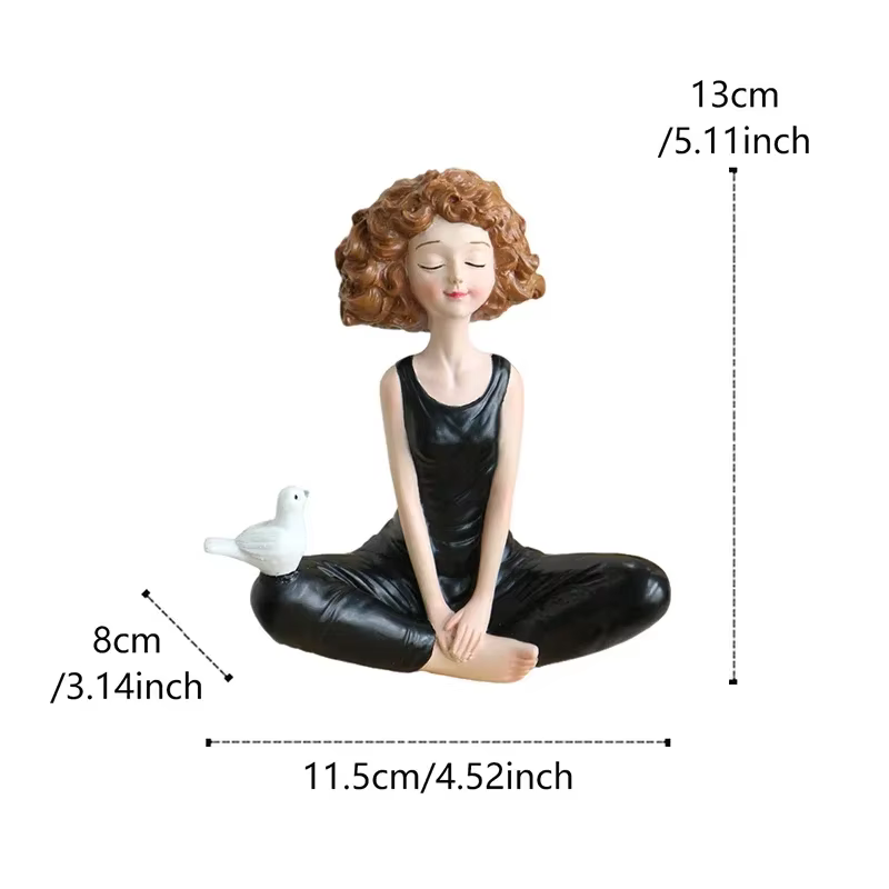 Figurines de fille de Yoga
