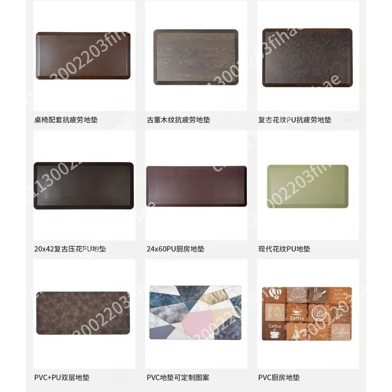 Tapis de sol de cuisine, tapis d'entrée, tapis antidérapant pour salon, chambre à coucher, salle de bain, anti-fatigue, imperméable