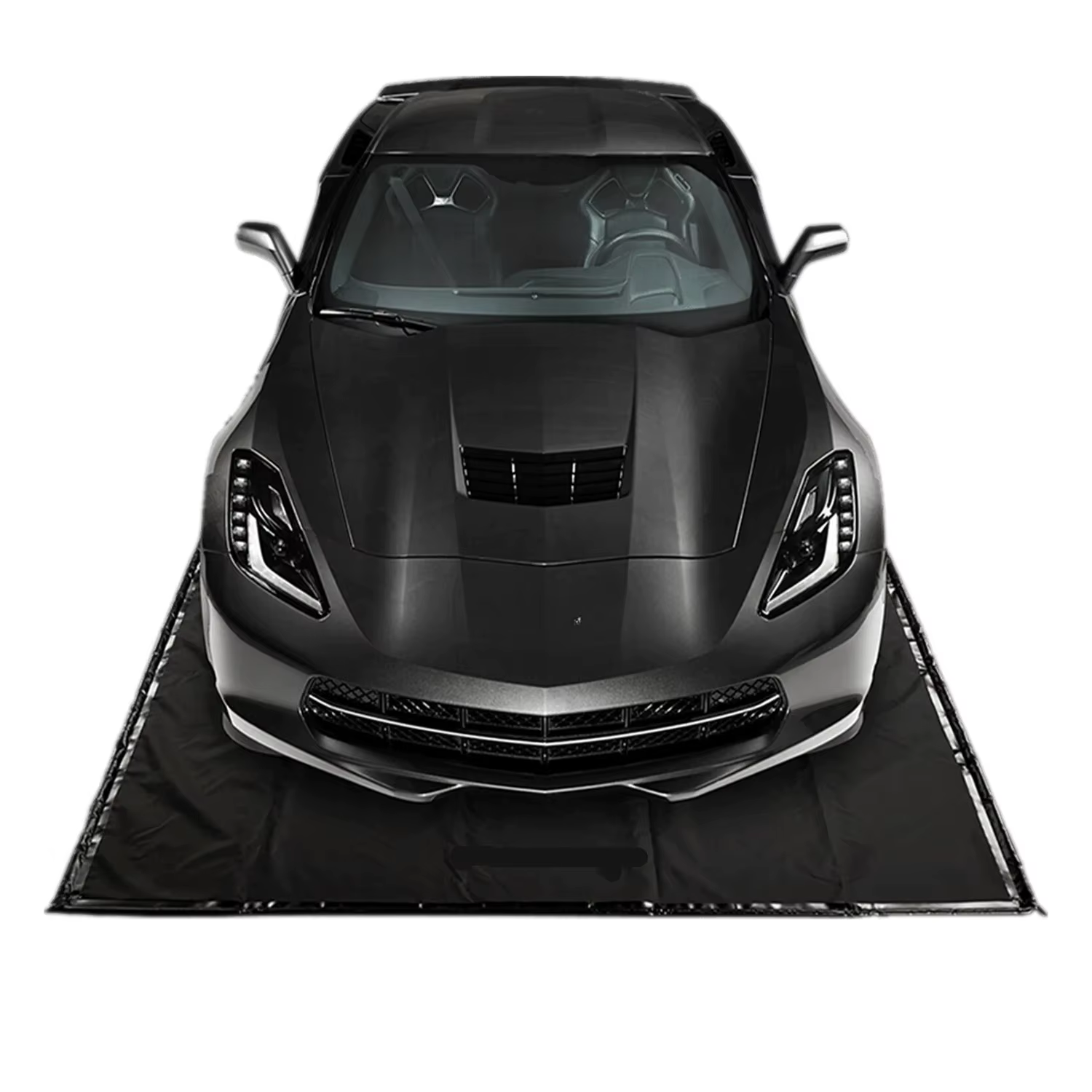 Tapis de sol de garage en PVC imperméable 7'9" x 18' pour protéger et nettoyer des intempéries comme la neige, la boue et la pluie 7'9" x 16'/ 8'6" x 20' / 9' x 22'