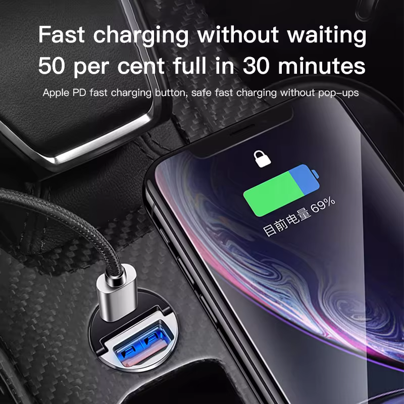 Chargeur rapide de voiture, Ports USB type-c, adaptateur d'alimentation, accessoire pour FIAT Abarth 500 Tipo FR Panda Argo Freemont Viaggio Bravo Punto