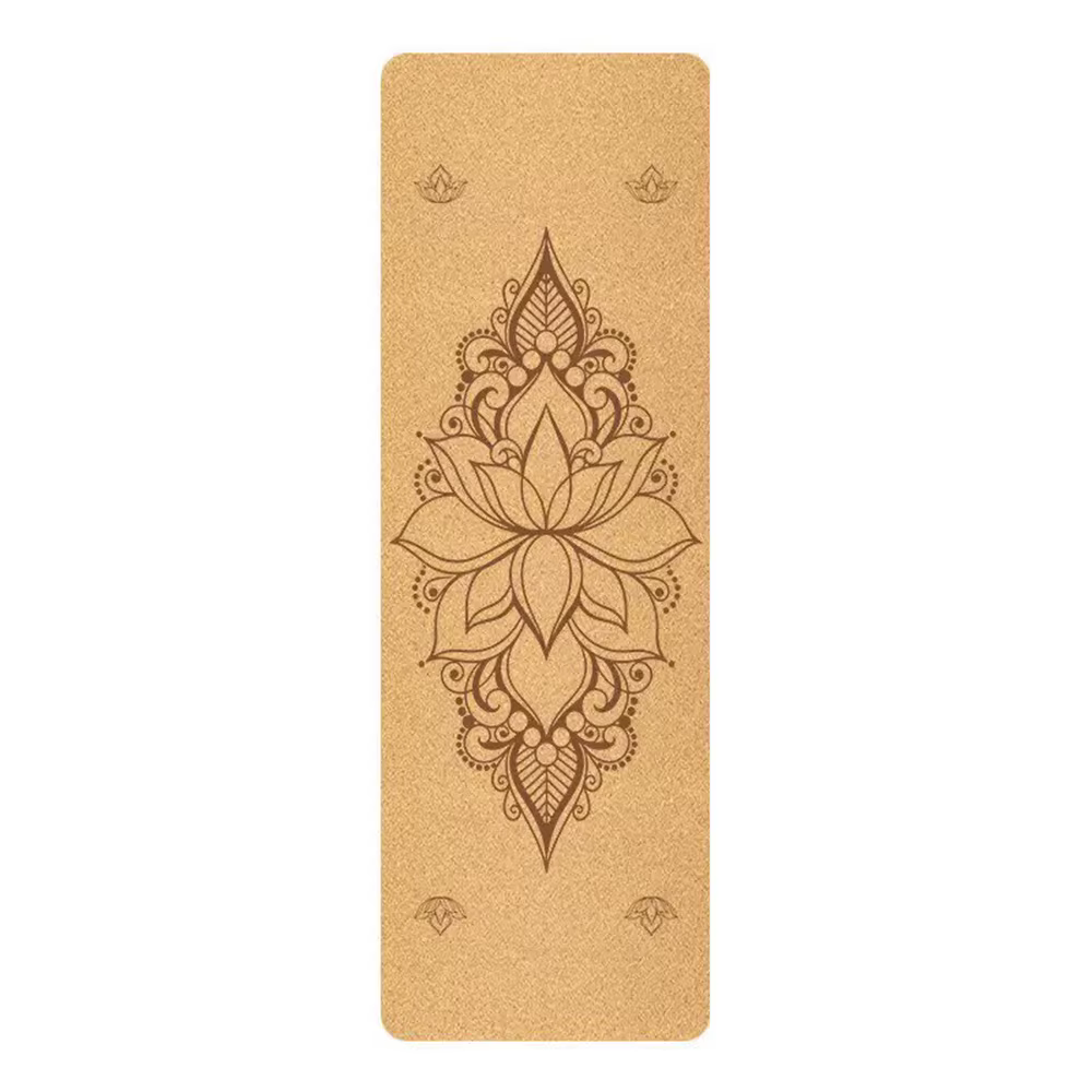 Tapis de yoga en liège écologique antidérapant de 6 mm d'épaisseur