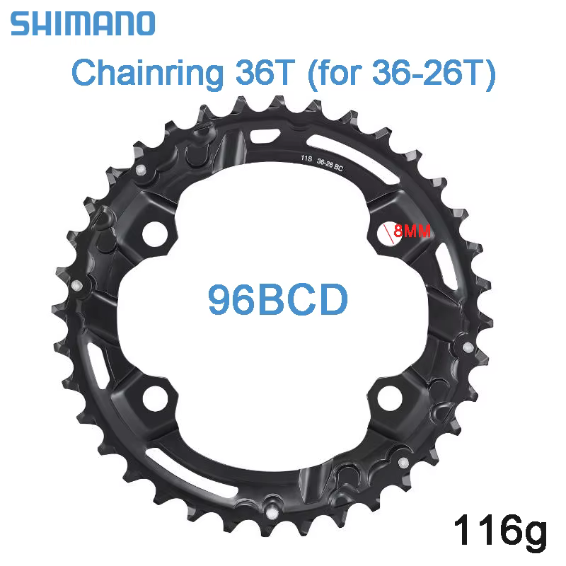 Shimano FC-M5100/MTouvriers Vélo Pédalier Plateau 11S 64/96BCD 26T-36T Double Plateau JOWheel VTT Pignon