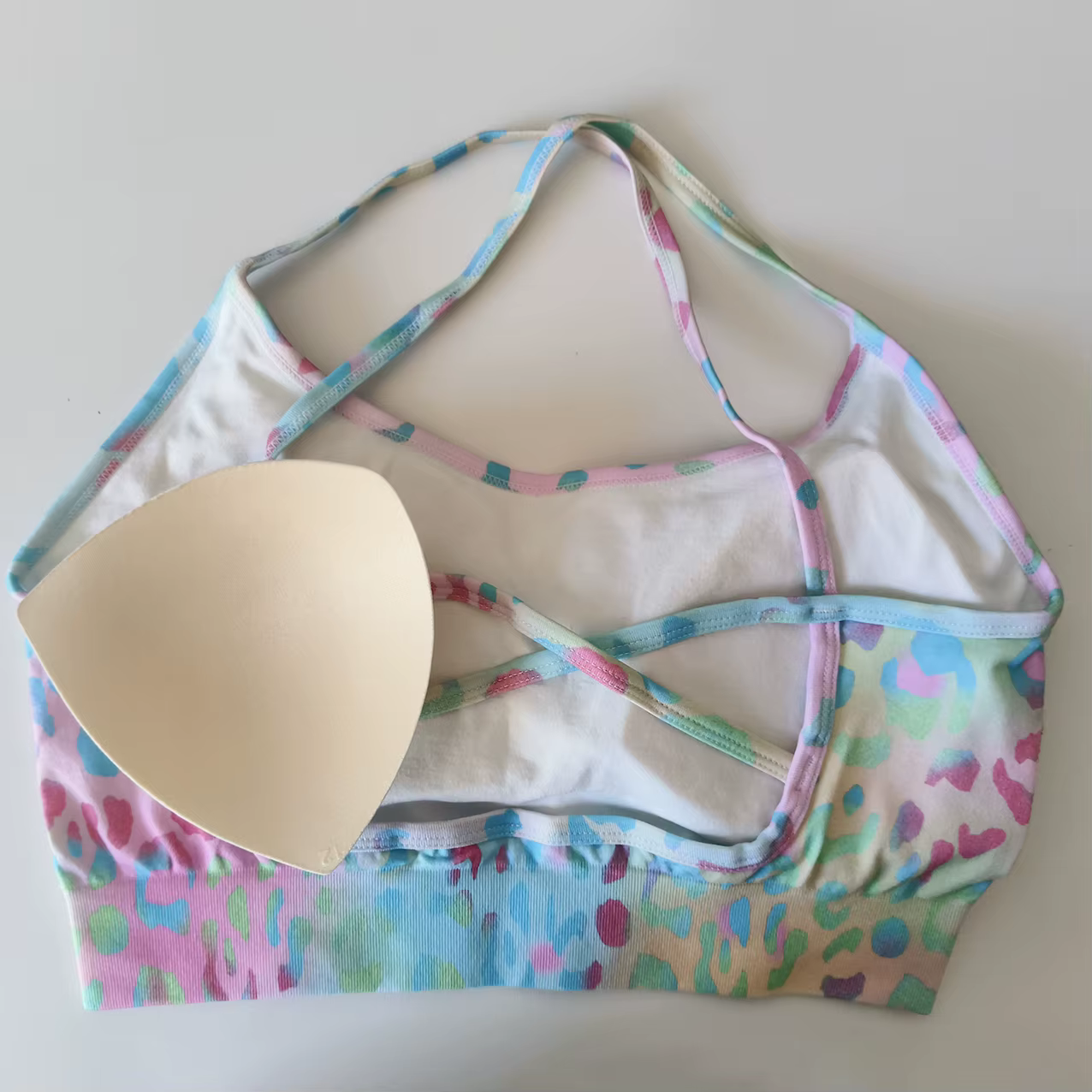 WANAYOU Soutien-gorge de yoga imprimé floral pour femme