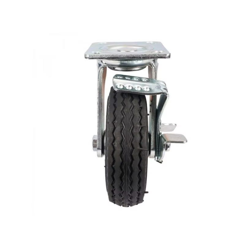 Roue Directionnelle Gonflable en Caoutchouc, Résistante à l'Usure, pour Chariot à Bagages, Rap6 Pouces, 1 Pièce