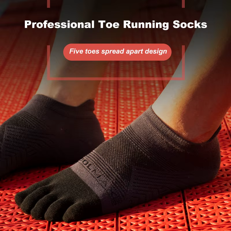 Chaussettes de sport respirantes fines à cinq doigts