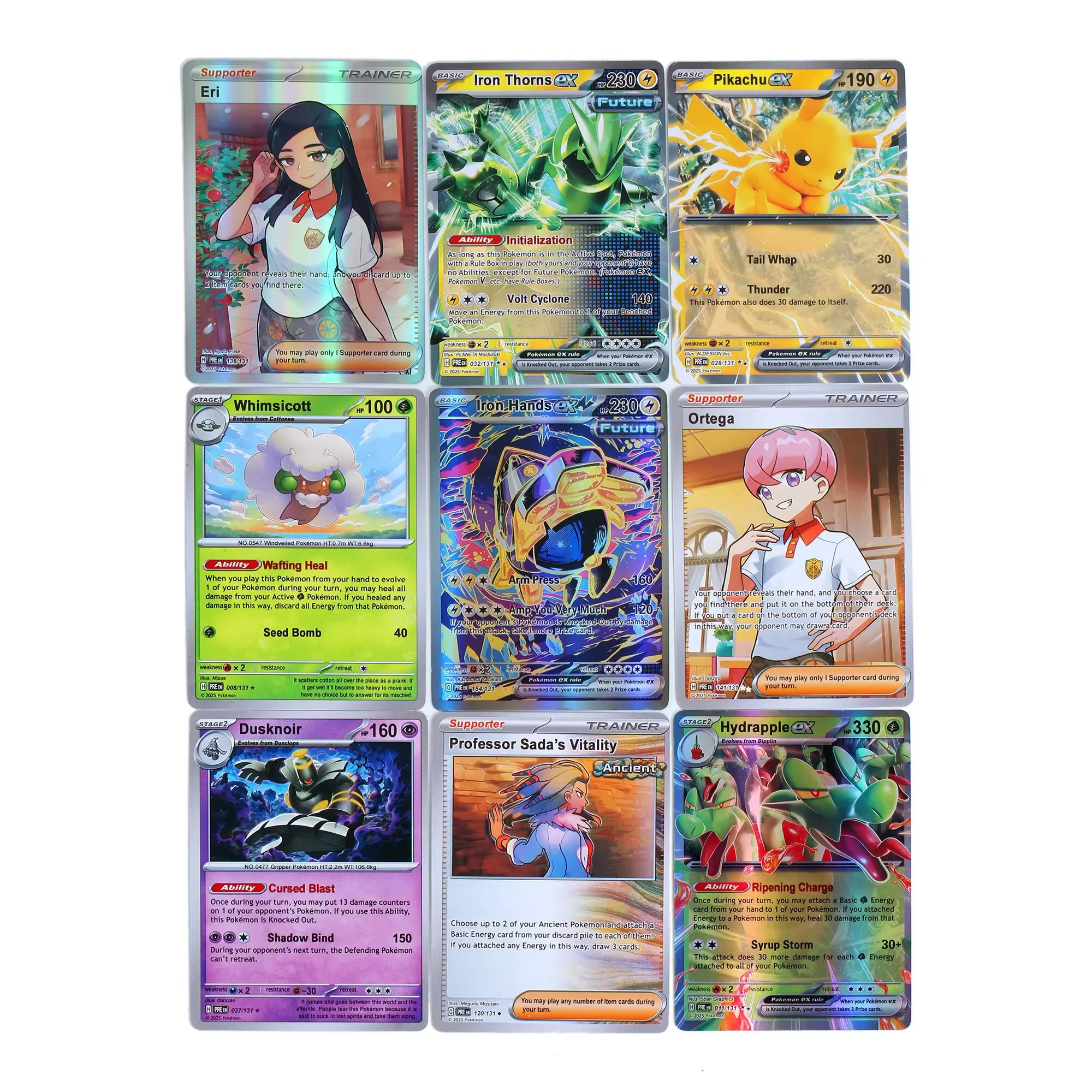 360 cartes Pokémon Prismatic Evolutions PHANTASMAL FLAMES Scarlet Violet 151 Black Bolt Booster Battle Transaction Card en anglais