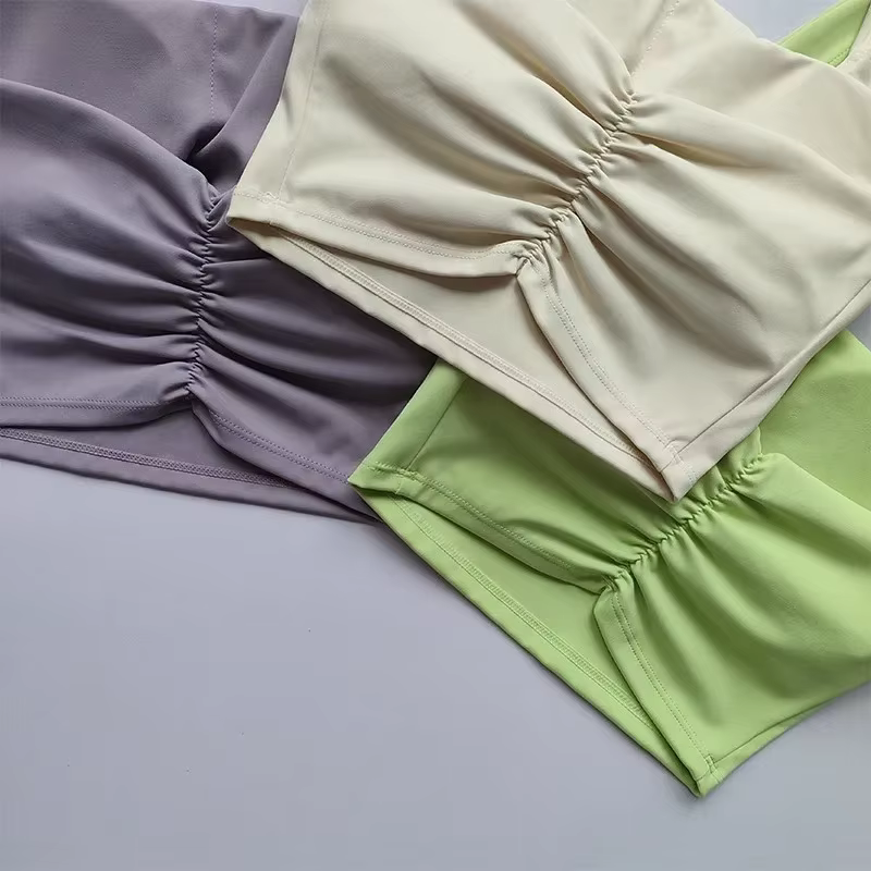 Camisole de yoga rembourrée dos nu sexy pour femmes