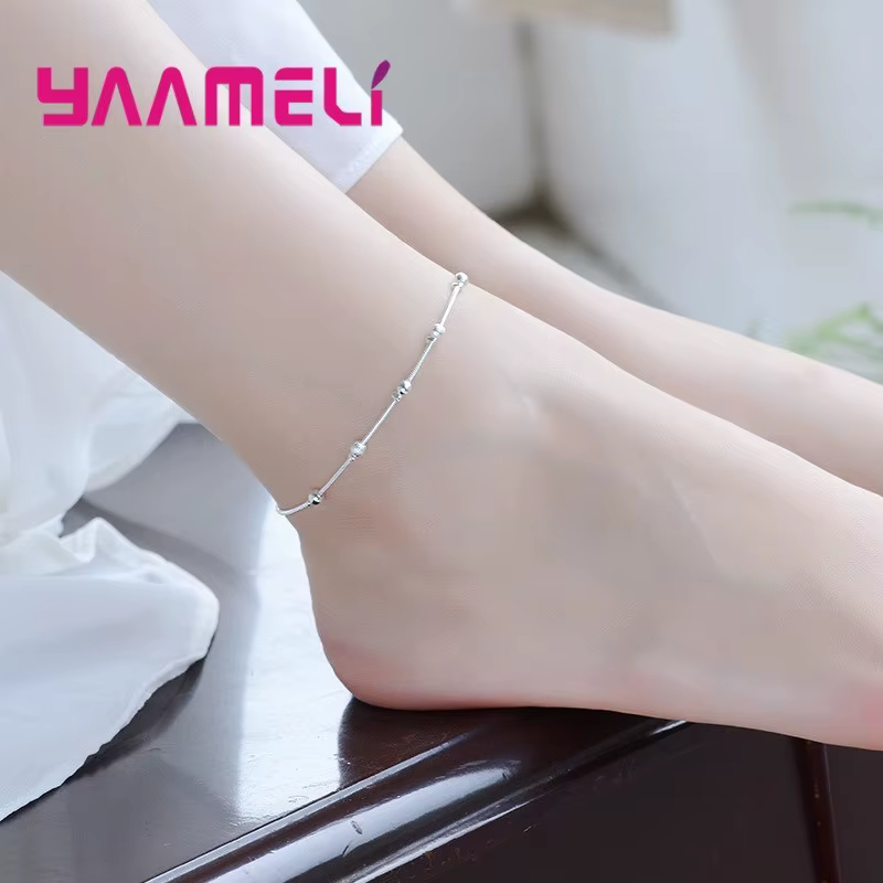 Chaînes de pied réglables pour femmes, breloque en argent Sterling 925, bijoux bohème, Design de vacances d'été