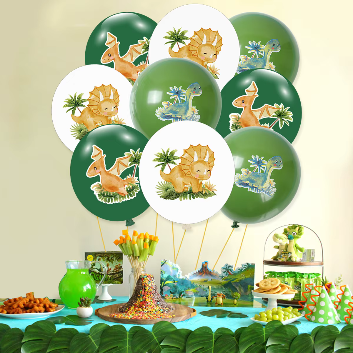 Ballons dinosaures décorations de fête joyeux anniversaire enfants garçon bébé douche ballons dinosaures Jungle Safari anniversaire Balon fournitures
