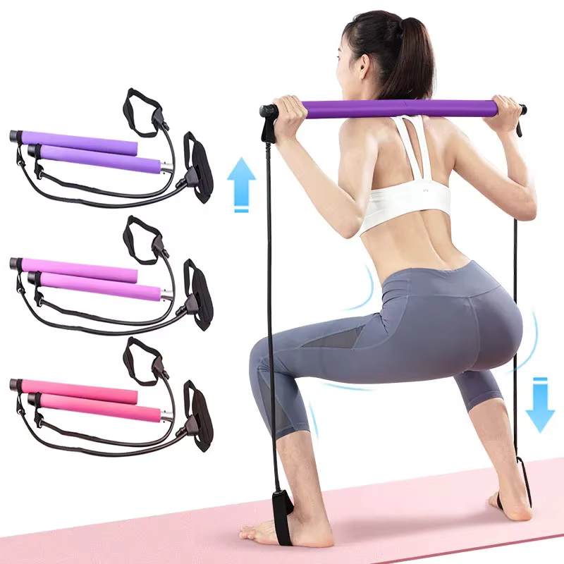 Combinaison de barre de Pilates multifonctionnelle