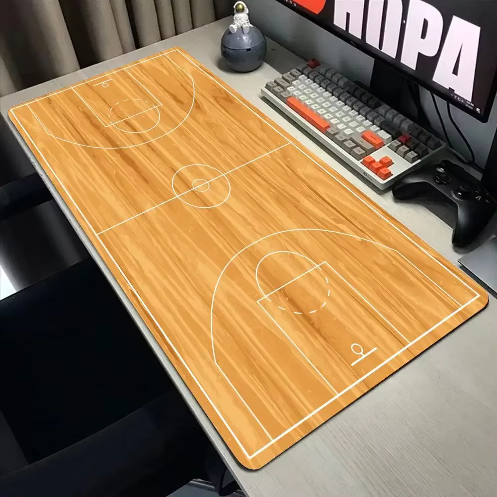 Tapis de souris pour terrain de basket-ball, clavier, tapis de bureau, accessoires de bureau, tapis de souris pour ordinateur XXL, tapis de souris de basket-ball, tapis de jeu étendu