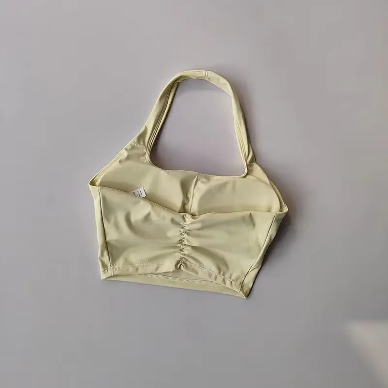 Camisole de yoga rembourrée dos nu sexy pour femmes