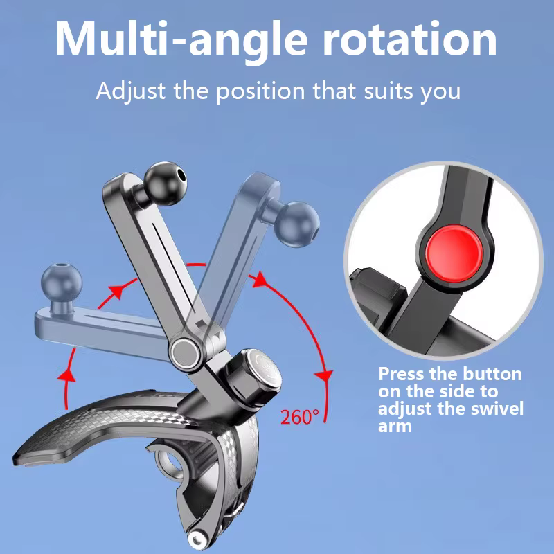 Support de voiture réglable multi-angle pour téléphone, Clip de tableau de bord Cool, Rotation universelle, support de Navigation Mobile, accessoires de voiture