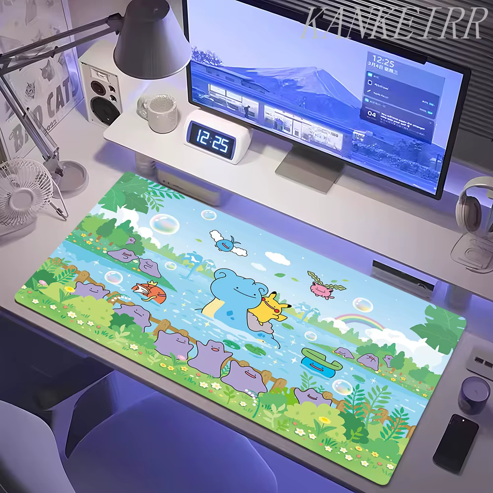 Tapis de souris Anime pour Gamer, ordinateur portable, tapis de souris Pokemon mignon, tapis de souris en caoutchouc Kawaii pour ordinateur, accessoires de bureau