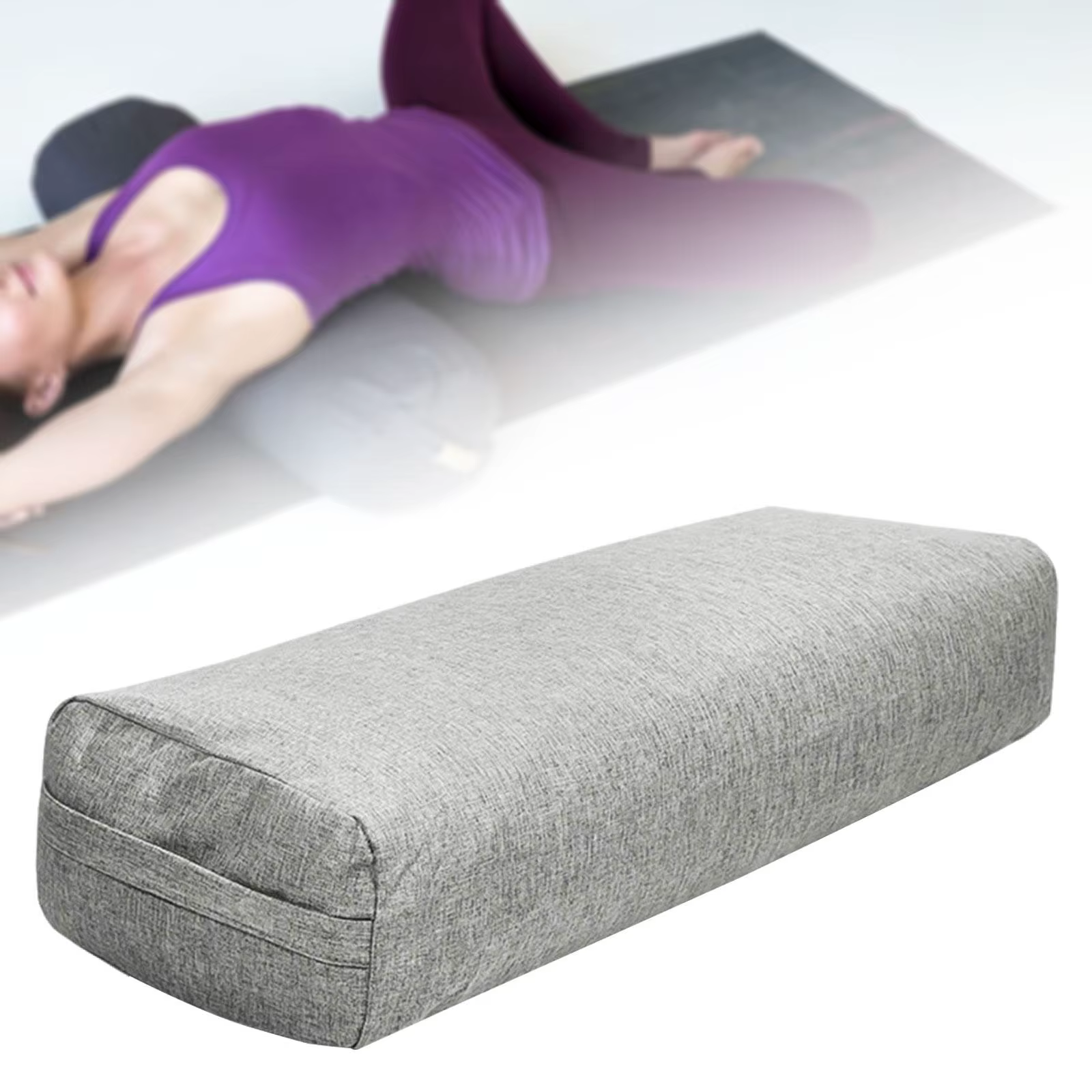 Coussin de yoga avec poignée de transport