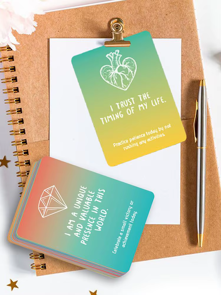 Cartes de méditation 50 cartes d'affirmations positives
