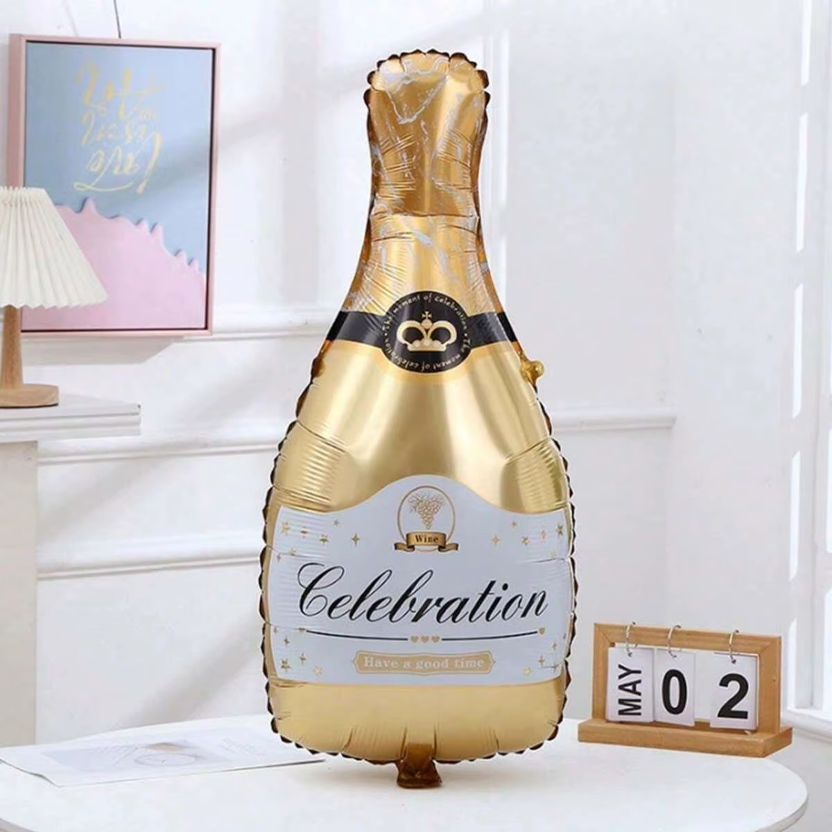 Ballon en Film d'aluminium Champagne, 1 pièce, grande fête d'anniversaire, mariage, Arrangement de décoration, verre à vin, feuille de Ballon en aluminium