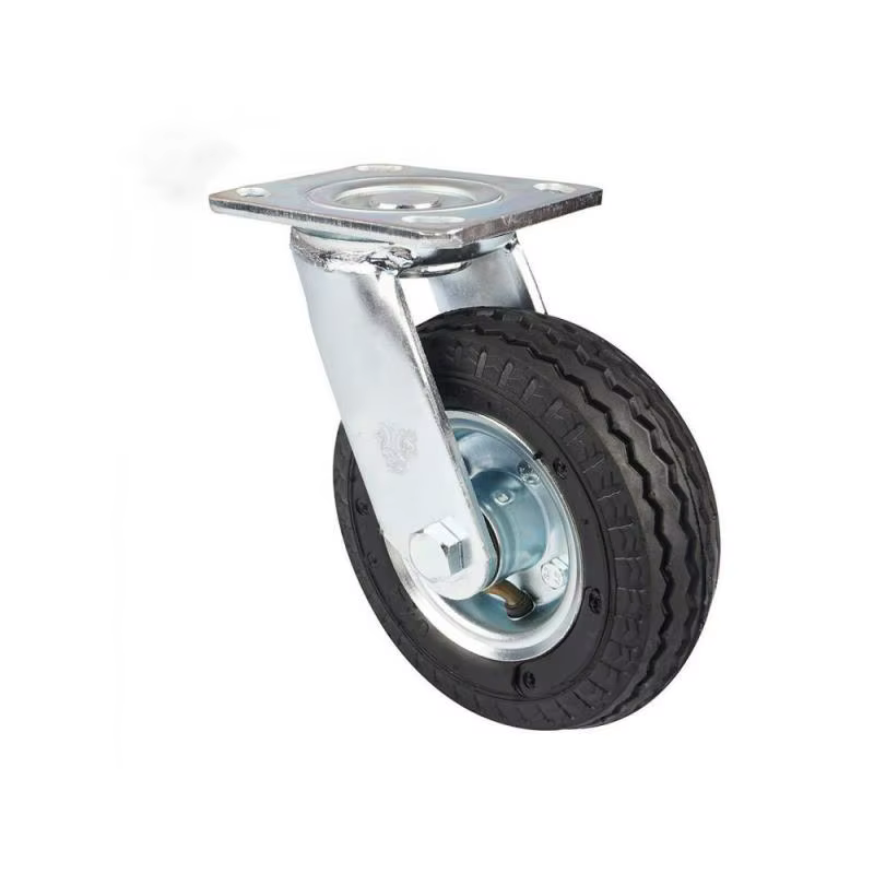 Roue Directionnelle Gonflable en Caoutchouc, Résistante à l'Usure, pour Chariot à Bagages, Rap6 Pouces, 1 Pièce