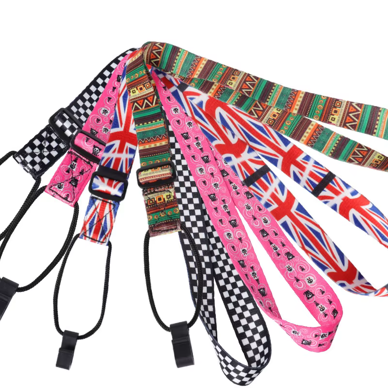 Sangle réglable pour ukulélé, ruban imprimé à clipser, style hawaïen, ceinture à 4 cordes, écharpe, accessoires
