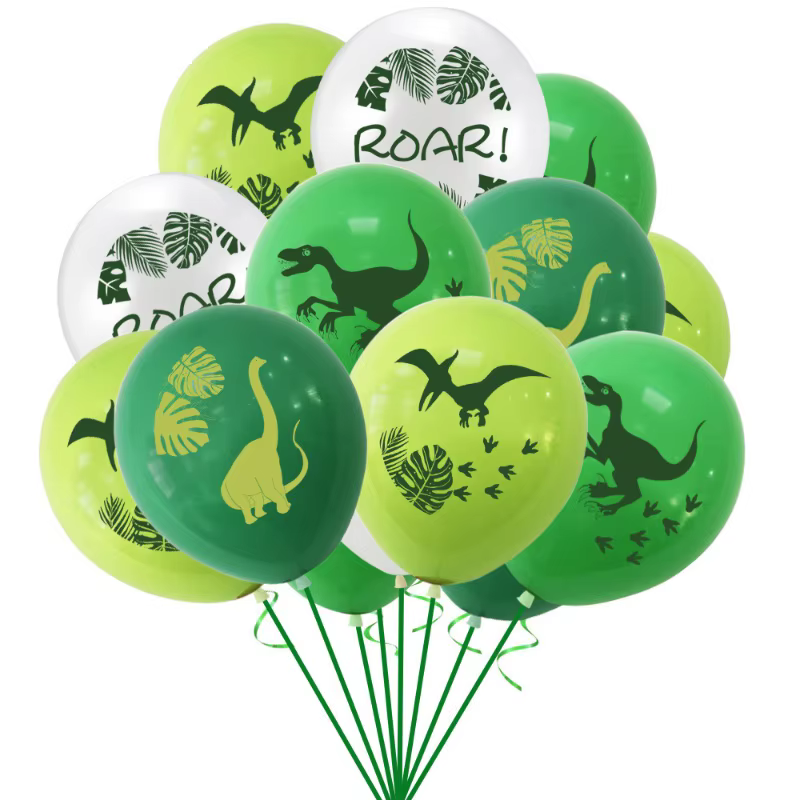 Ballons dinosaures décorations d'anniversaire mignon dinosaure Latex ballon numéro ballon ensemble 1-9 pour enfants fête d'anniversaire décor fournitures