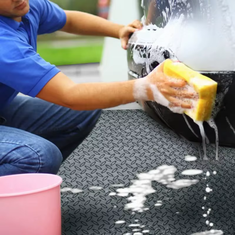 Tapis de sol épais antidérapant texturé pour garage, rouleau de sol en PVC pour garage pour la protection du dessous de caisse